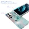 For Samsung Galaxy S23 Ultra GW18 IMD Marble Pattern Back Cover PC+TPU Shockproof Mobile Phone Case