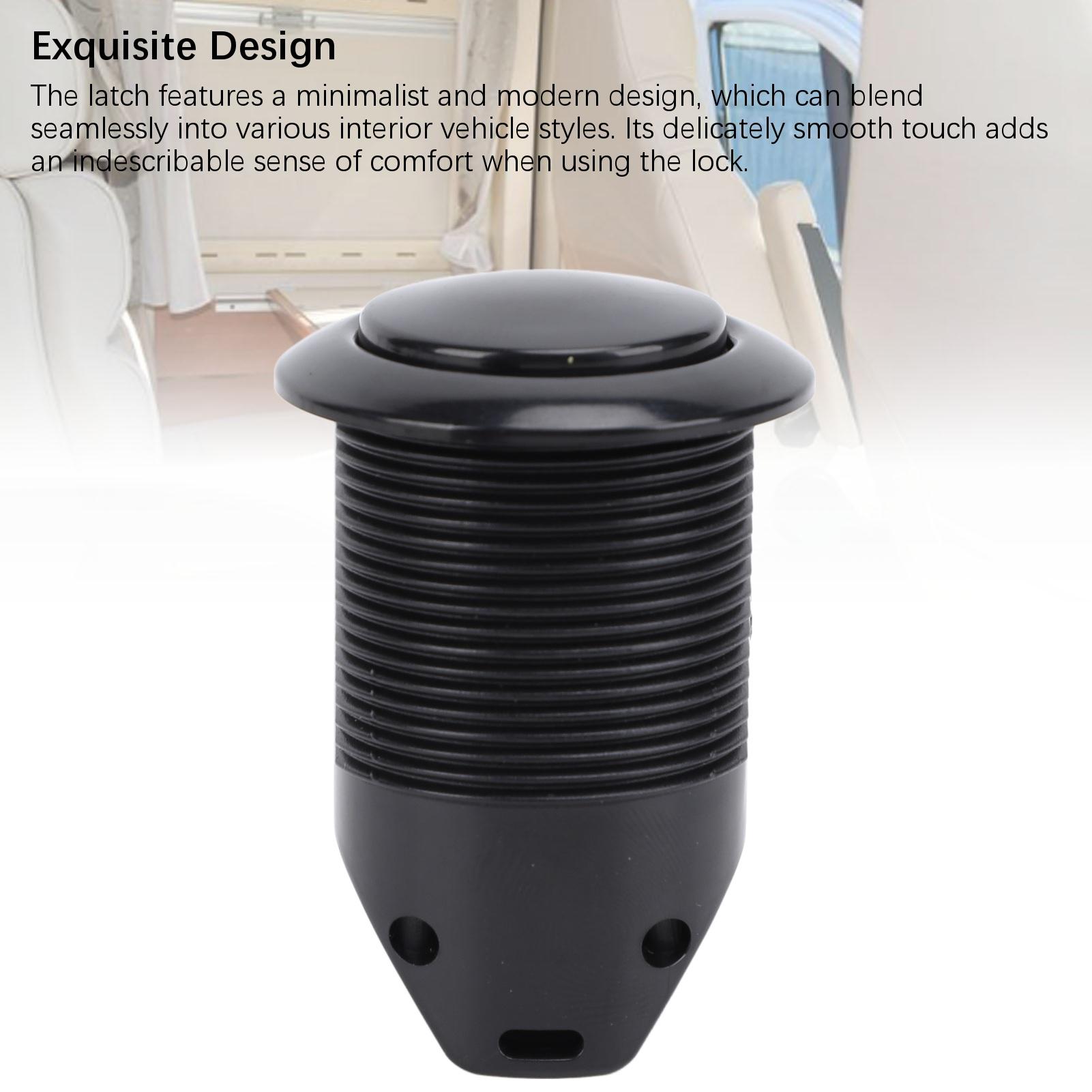 

Push Button Latch Embedded Type Enhanced Security Keyless Cabinet Lock for RVs Yachts Motorhomes Caravans Black чёрный