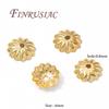 3mm 4mm 14K Gold Plated Brass Round Bead Caps For Necklace Bracelet Jewelry Making Supplies,DIY Accessories Beading Spacer Caps