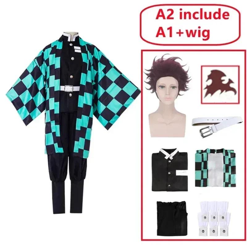 Anime Kamado Tanjirou Costume Cosplay Cacciatore Halloween Costume Cosplay Per Bambini Per Adulti Regali