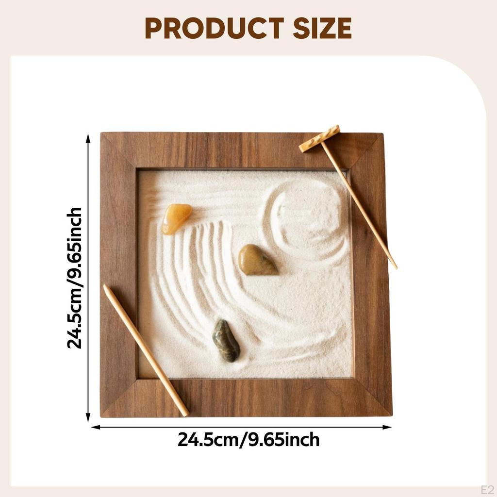 Zen Garden Kit Sand Accessories Decorative Premium Desk Decor Elegant for Living Room