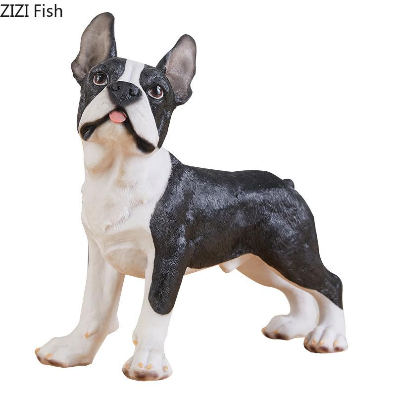Golden Retriever French Bulldog Statue Simulated Animal Ornaments Desk Decoration Creative Puppy Sculpture Room Aesthetic Decor