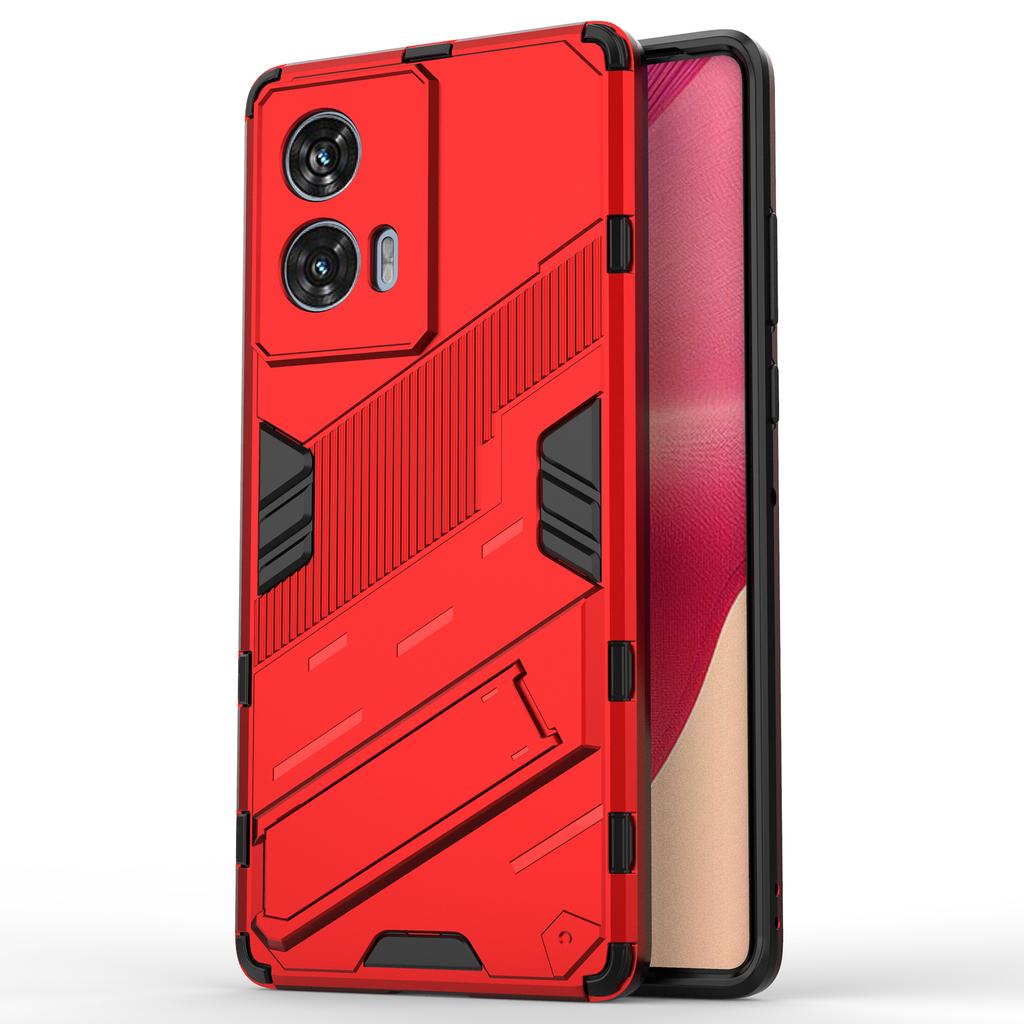 Für Motorola Edge 50 Fusion 5G Hülle PC+TPU Stoßfeste Handyhülle mit Ständer