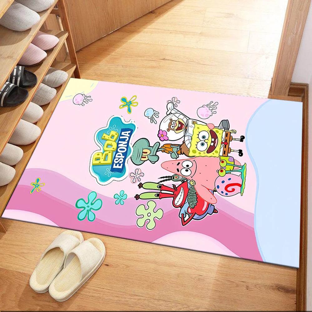 Spongebob's Colorful Friends Square Rugs Are a Great Choice for Living Rooms, Bedrooms, Home Décor, and As Gifts.