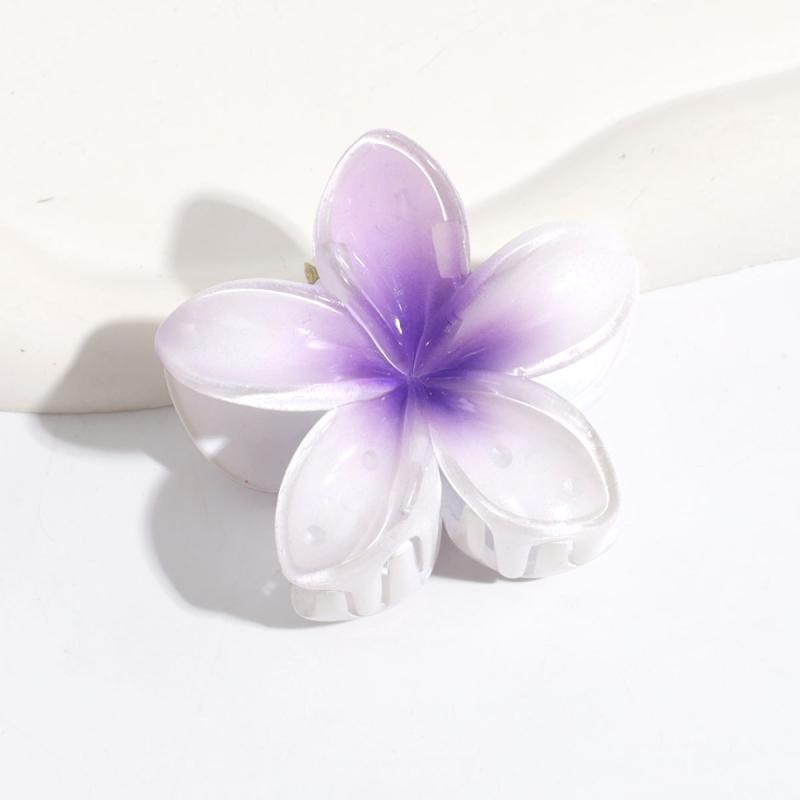 3Pcs/Set Sweet Flower Colroful Gradient Hair Claws Ponytail Cip Clamp Barrettes Hairpins For Women Girl Beach Hair Accessories