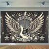 1 Piece of 8x6-foot Rock Guitar Wing Polyester Photography Background, Multi-purpose Decoration, Durable Polyester