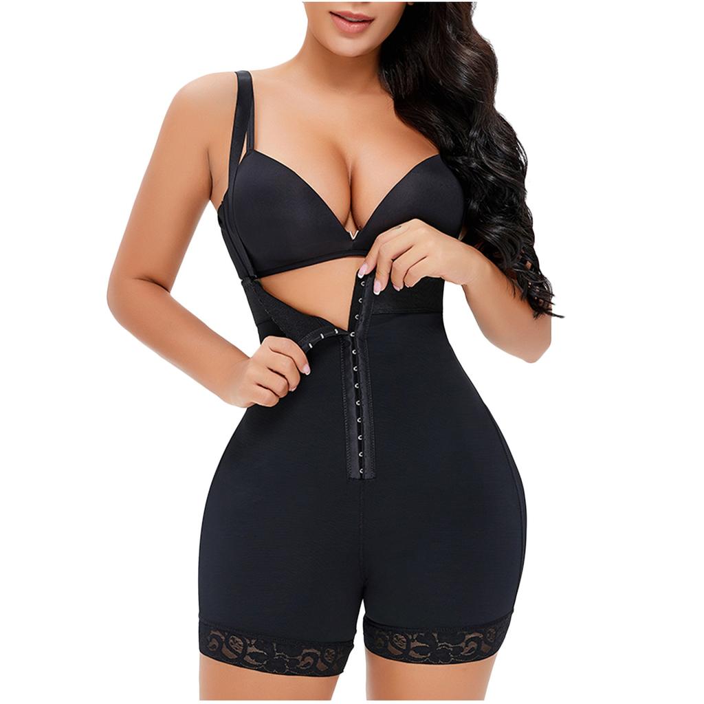 Bodysuit Shapewear Contrôle Complet Pour Femmes - Corset Raffermissant En Satin Bleu