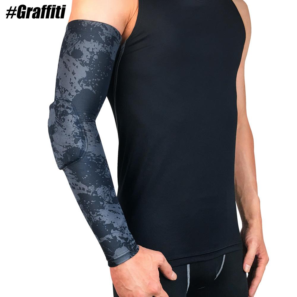 1Pcs Arm Elbow Forearm Sleeves for Workout,Honeycomb Crashproof Arm Elbow Pads for Youth Adult Sports Football Basketball Hiking