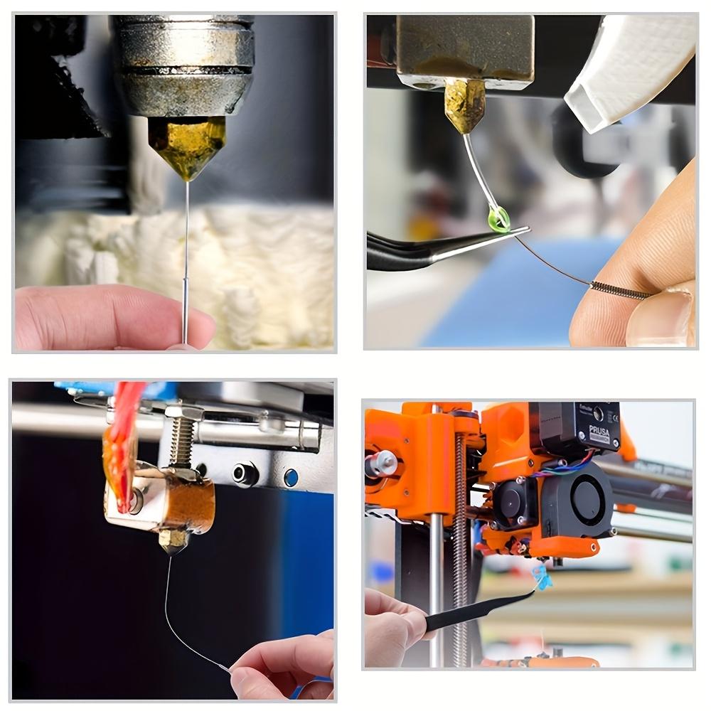 Nozzle Cleaning Needle Tool Set: 10pcs, Stainless Steel, with 0.4mm Drill Bits, for V6 Nozzle, 3D Printer Parts