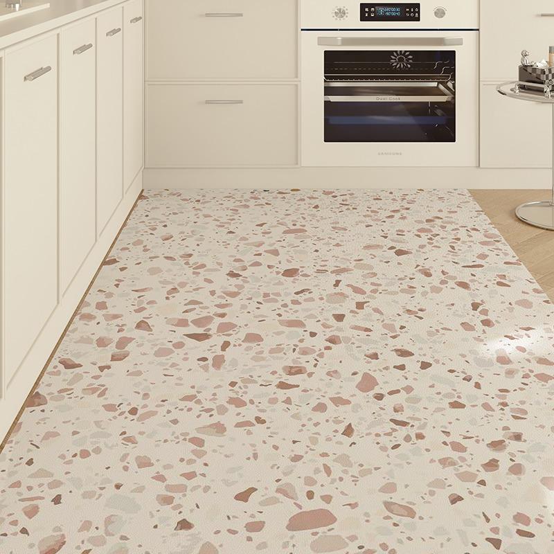

Kitchen Carpet Non-slip Waterproof Leather Floor Mat Imitation Marble Texture Color Large Size Rug PVC Home Decoration Foot Mats 1pc 50x80cm