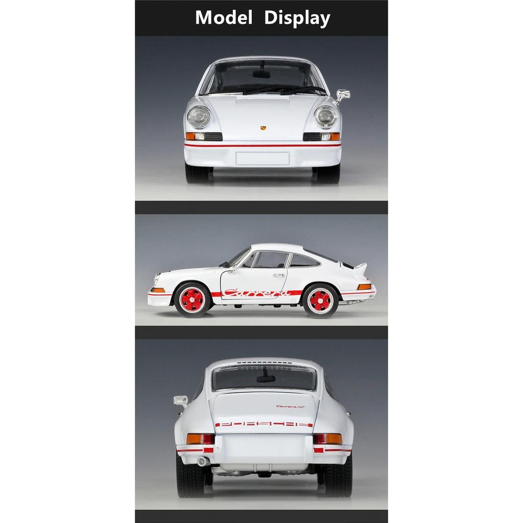Welly 1/24 Porsche 911 Carrera RS Alaşım Spor Araba Modeli Döküm Metal Oyuncak Yarış Araçları Araba Modeli Simülasyon Çocuk Hediye