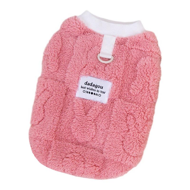 Pet Cat Small Dog Teddy Dog Clothes Spring Autumn and Winter Thermal Vest Fleece Jacket