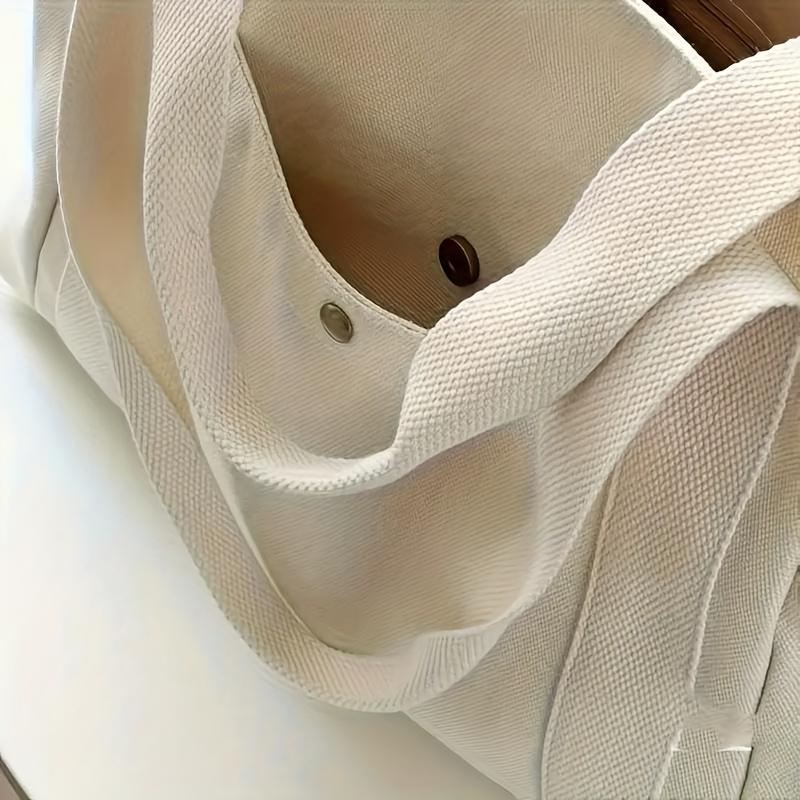 Multiple Pockets Canvas Tote Bag Spacious Canvas Tote Bag with Multiple Pockets Versatile Shoulder & Handbag for School, Work, Travel, and Shopping