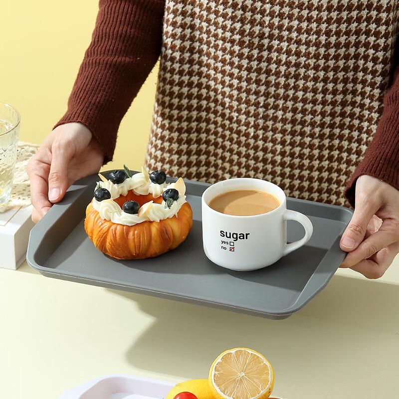 ZISIZ Commercial Anti-Slip Serving Tray
