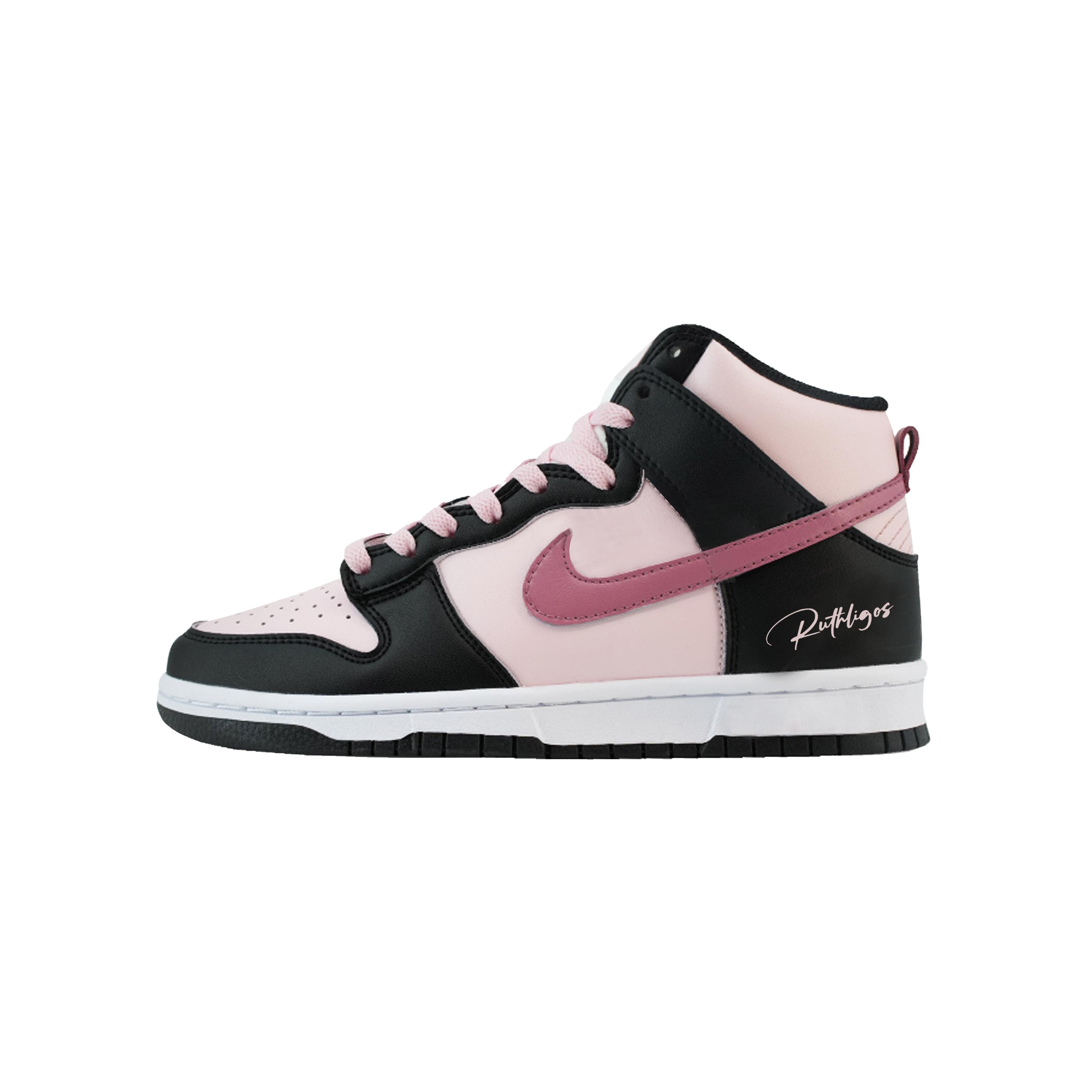 

Nike Dunk Urban Chic Style Berry Thermal Abrasion Resistant High top Skateboard Shoes Women s Black Pink DD1869-103(Team1274-) 36.5