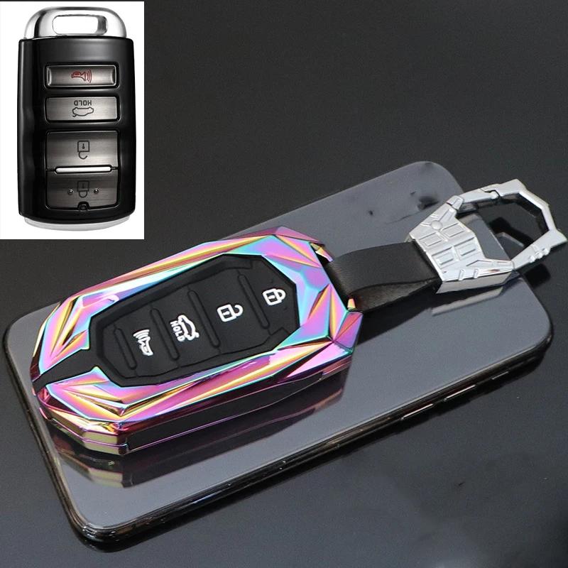 Interior Mouldings Zinc Alloy Car remote Key fob Case Key cover For KIA K9 Cadenza K7 3/4 button Smart Remote Key