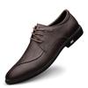Business-Freizeitschuhe Lederschuhe Britische niedrig geschnittene Schnürschuhe weich gefederte Hochzeitsschuhe Britische Freizeitschuhe