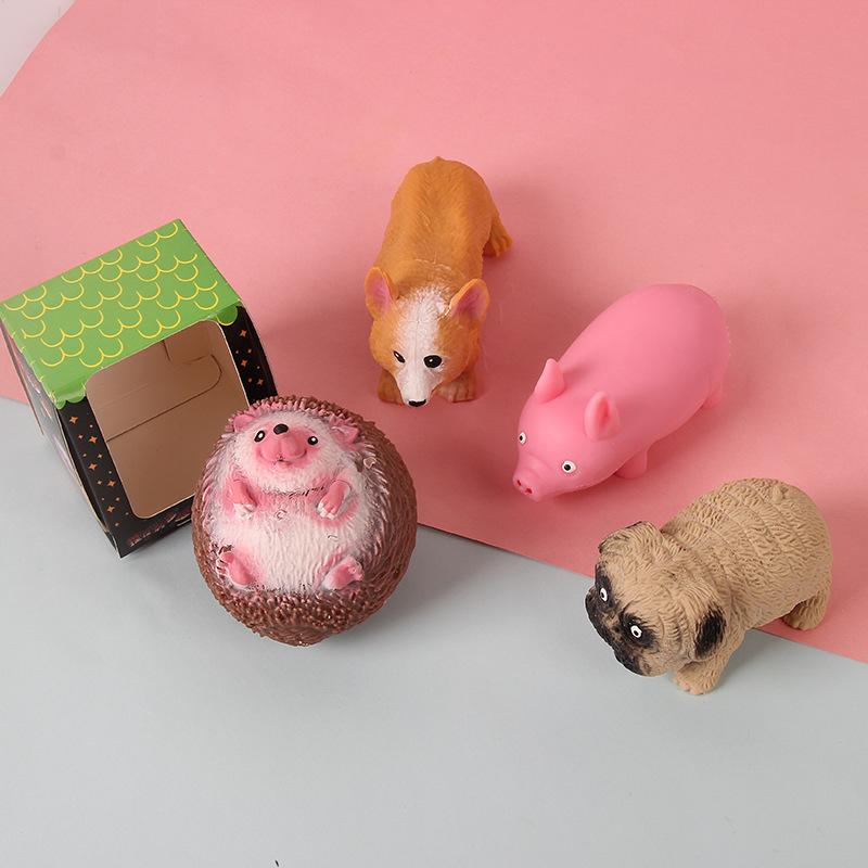 Funny Hedgehog Stress Ball Anti Stress Toys Pinch Anxiety Dough Ball Vent Toys Animals Stress Relief Fidget Toys For Kids Adult