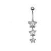 Crystals Star Dangled Belly Button Rings Stainless Steel Dainsty Zircon Navel Ring Belly Piercing Body Jewelries