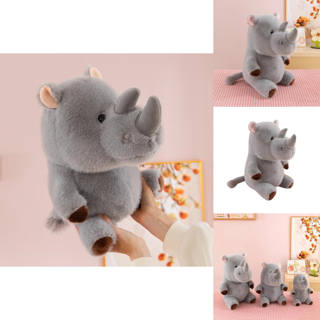 Plüsch Nashorn Spielzeug Tier Puppe Geschenk für Kinder Schlaf Kuscheltiere für Kinder