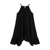 Sleeveless Ruffle Hem Loose Fit Mini Dress for Women Casual Neck Lightweight Flowy Summer Sundress