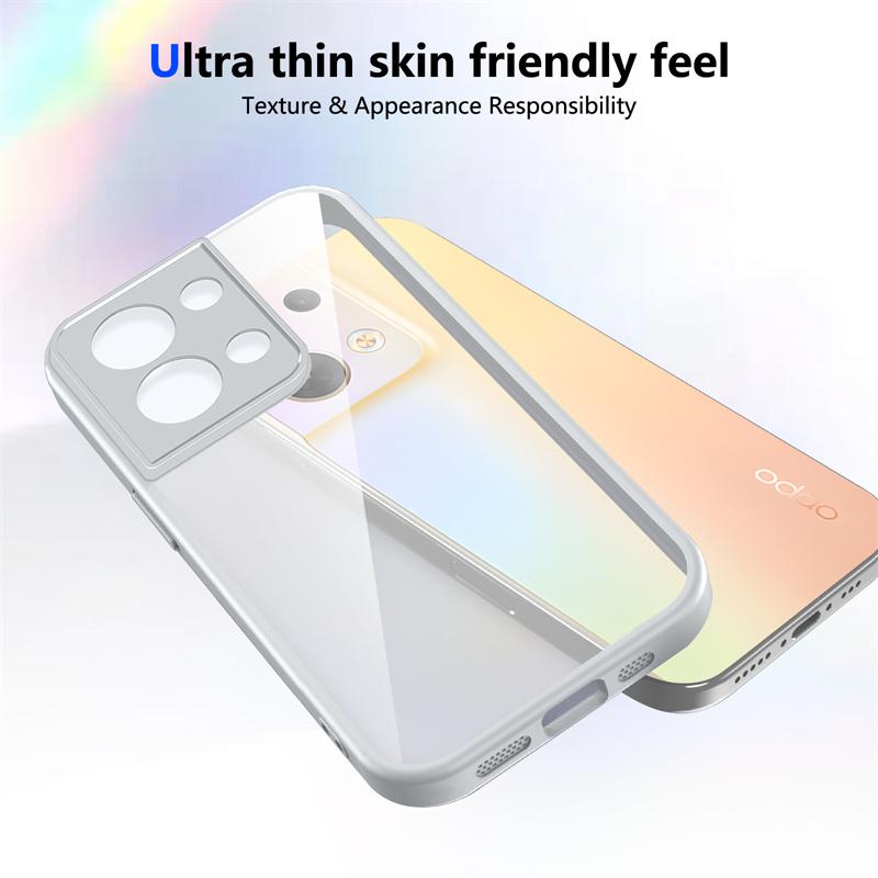 Oppo Reno8 5G CPH2359 Case Shockproof Silicone TPU Bumper Clear Back Hard Cover Matte Phone Case for Oppo Reno 8 Reno8 CPH2359