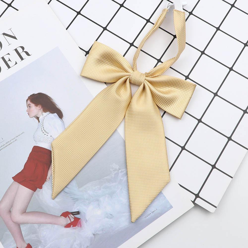 Solid Color Girl Ladies Bowtie Fine Grid Butterfly Classic Shirts Bow Tie For Wedding Party School Bowknot Chic Simple Accessory