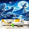 Snow Guardian Tapestry Starry Moon Bohemian Living Room Meditation Corner Wilderness Theme Decoration