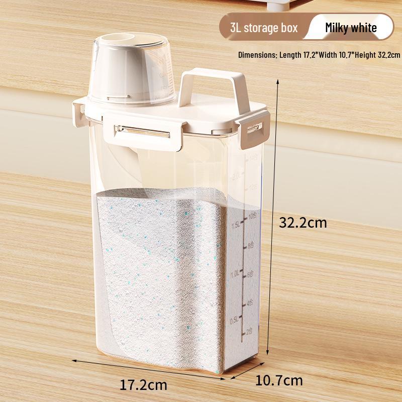 

Пластиковые ведра для хранения стирального порошка с крышкой, влагозащищенные и с ручкой - Доступны в большом и малом размерах