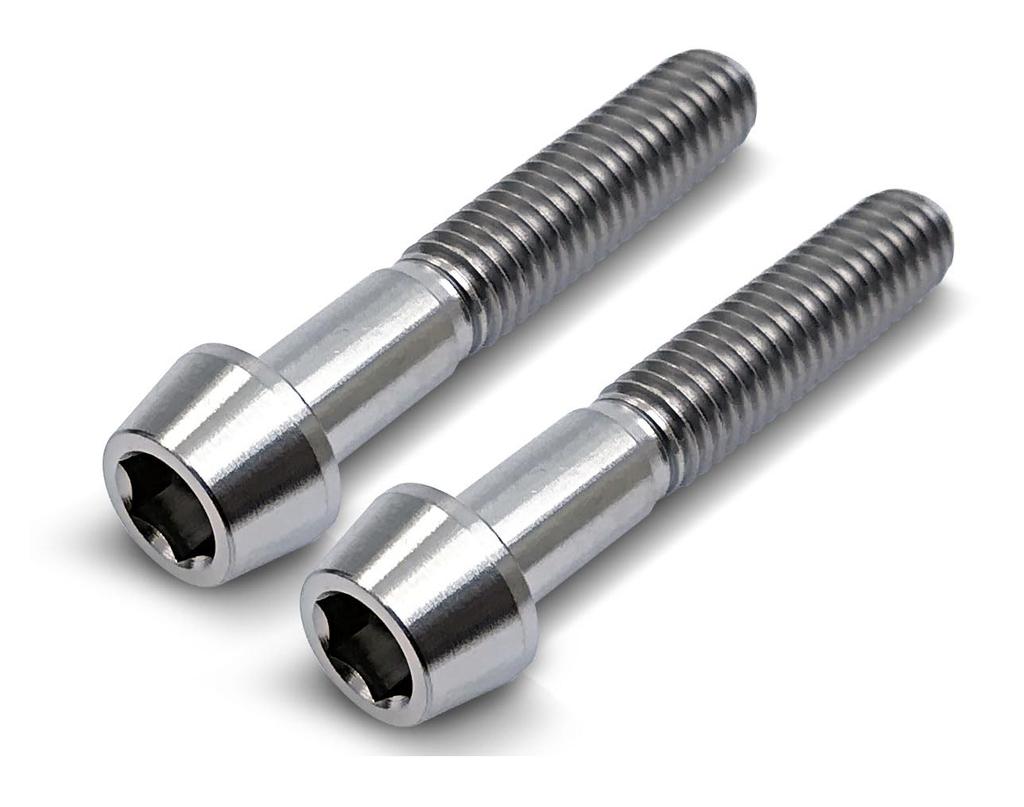 EGWORKS ULTRA-Ti™ High Strength 64 Titanium Taper Bolt M6x35mm Silver