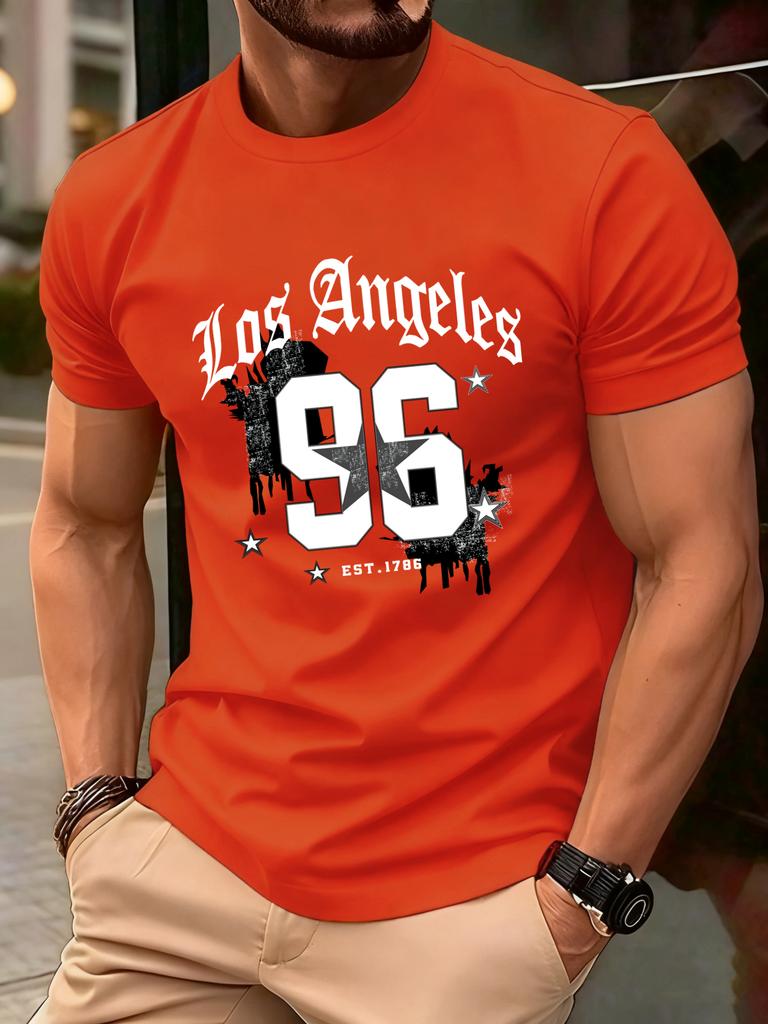 Famous American City Est 1786 Print T Shirts Men Cotton Summer TShirt Loose Casual Clothes Unisex AllMatch ONeck Short Sleeve