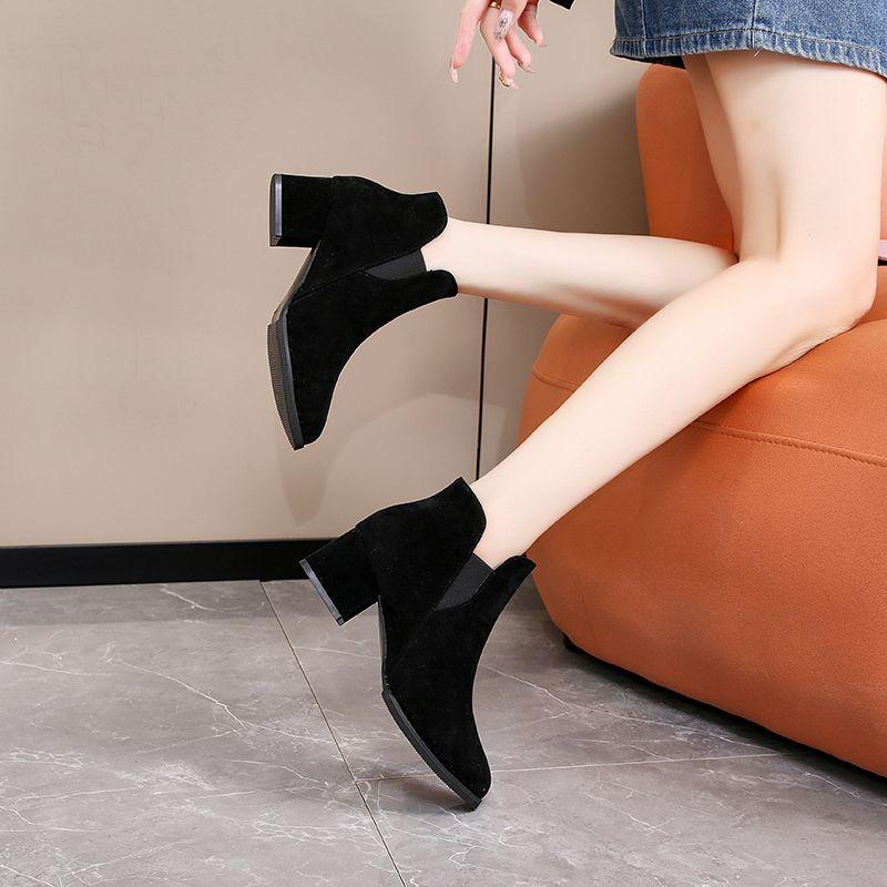 Fashion Ankle Boots for Women Work Suede Non Slip Booties New In On Offer Chic and Elegant Y2k Trend 2025 Comfortable Woman Short Shoes