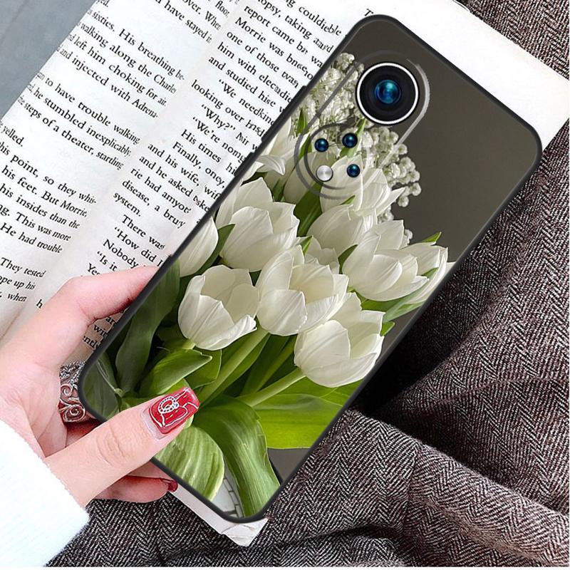 Spring Tulips Flower Case For Honor Magic 5 6 7 8 Pro Honor Win RT X9d X9c X9b X9a X8c X8b 50 70 90 400 200 Lite