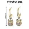Fashionable Pearls Drop Earrings Stylish Pearls Pendant Earrings with Silver Finish Elegant Dangle Ear Adornment