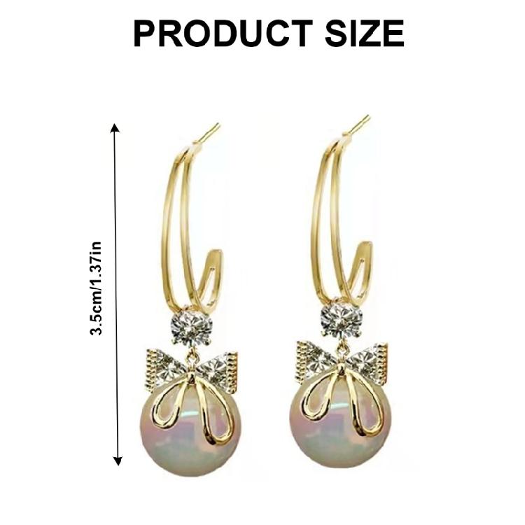 Fashionable Pearls Drop Earrings Stylish Pearls Pendant Earrings with Silver Finish Elegant Dangle Ear Adornment
