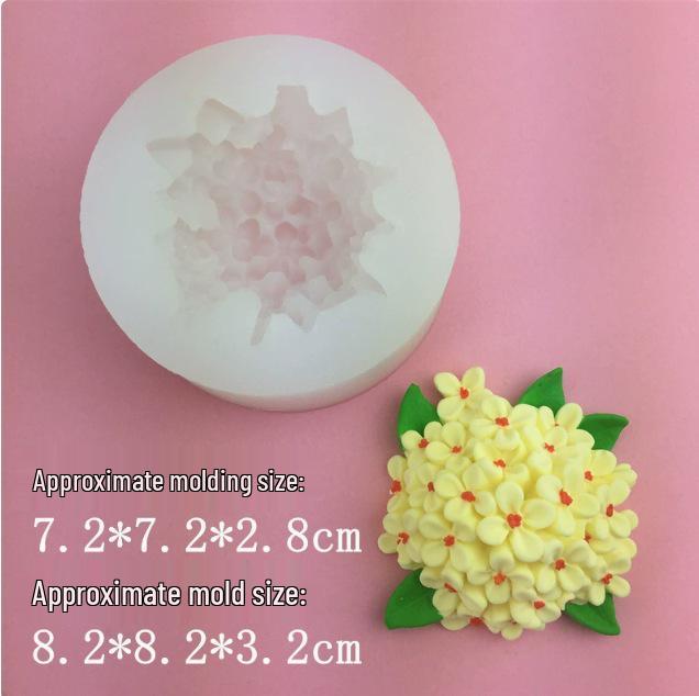 3D Silicone Mold for Plum, Peach, Osmanthus, and Lavender - Ideal for Chocolate, Air Fresheners, Candles, and Gypsum Decorations