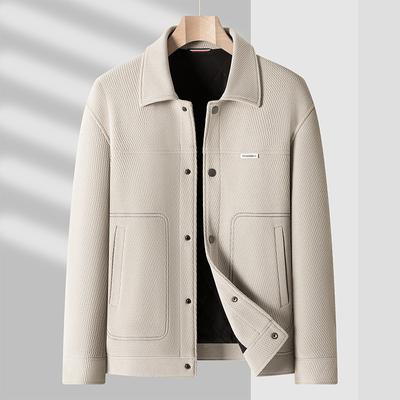 Autumn Thick Jacket Men's Youth Japanese Casual Jacket Men's Lapel Button Jacket