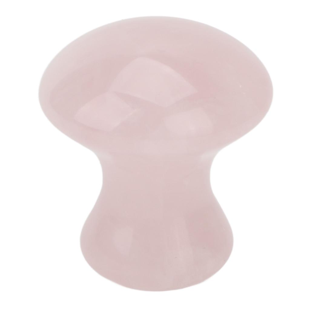 Scraping Stone Tool Mushroom Shape Pink Rose Quartz Gua Sha Scraping Plate for Massage Relax