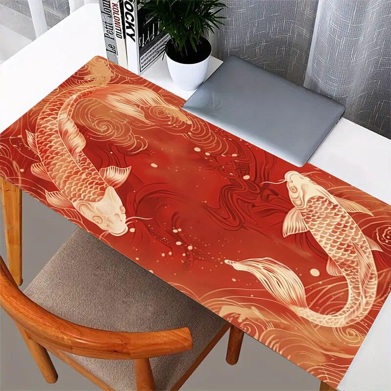 1pc Koi Fish Swimming in Red Water Computer Pad  Mouse Pads for Desk,Gamers and Office Use 020239