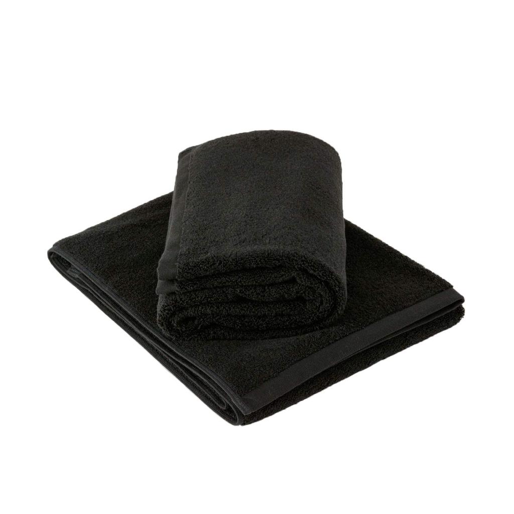 Towel Laboratory Bath Jet Set of Professional Fast JapanTechnology [Toughness PRO] #005 Towels, Black, 2, Grade, Thick, Volume, Long-Lasting,