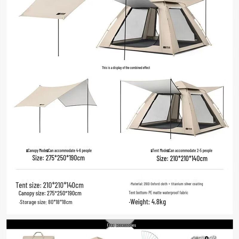 Explorer Outdoor Camping Tent with Canopy