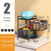 Kitchen Storage Shelf Multi-Layer Movable Fruit Vegetable Snack Stand Rotating Kitchen Storage Rack Large-capacity Shelf