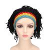 Funny Wig Hats High Elasticity Keep Warm Knitted Beanie Hat with Dreadlocks for Christmas Halloween