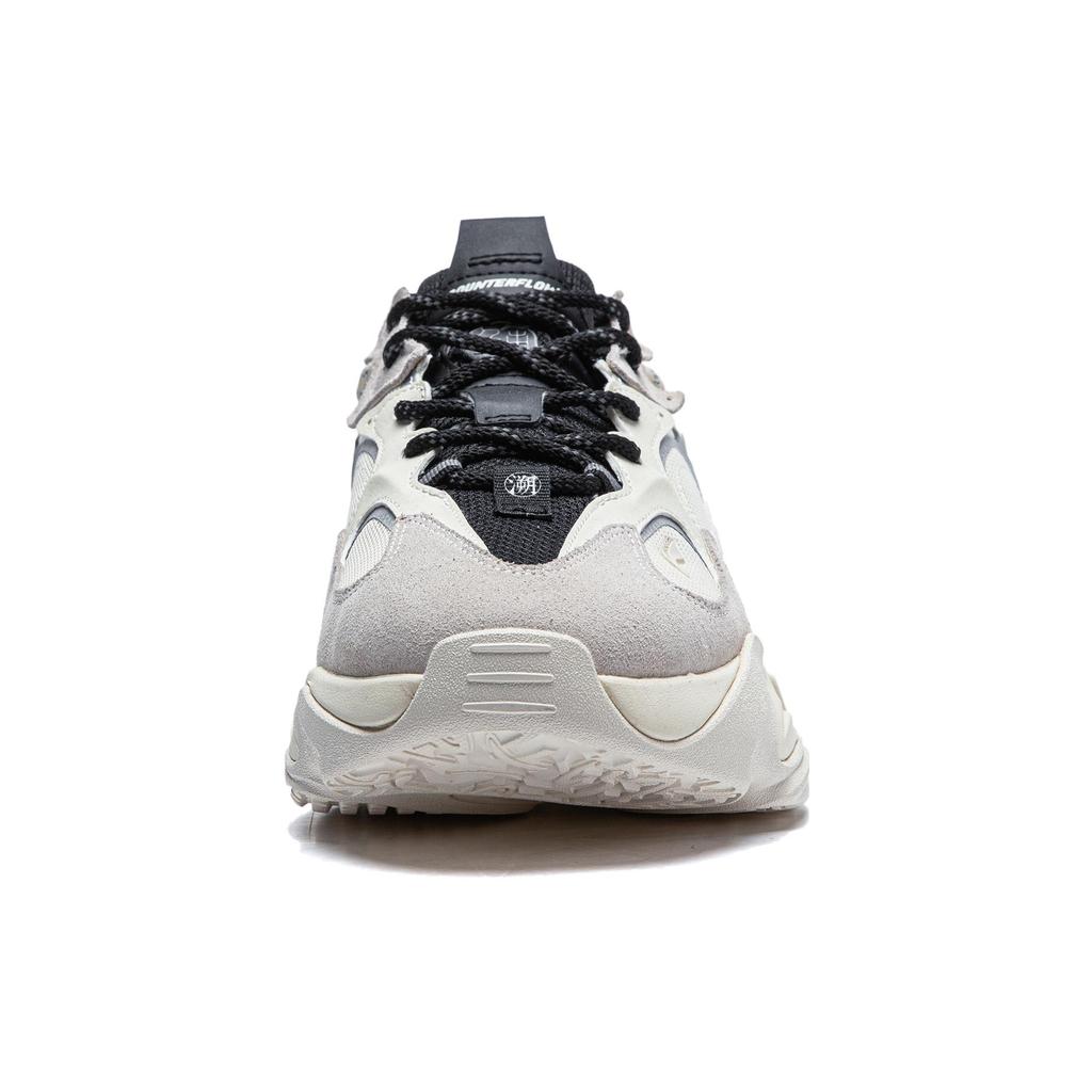 New LiNing Qianxing Strategy 2.0 CF Tracing Anti-Slip Wear-Resistant Low-Top Casual Shoes Women's White Silver AGLT168-2