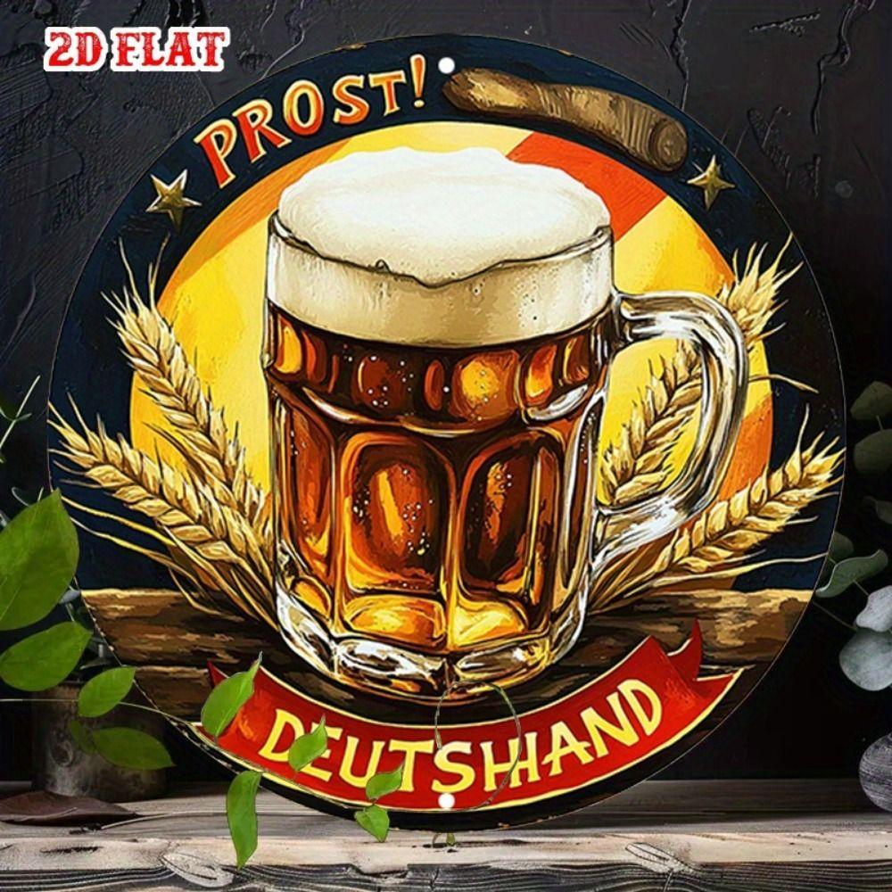 Segno in Latta Metallico Birra Decorazione Murale 20x30cm
