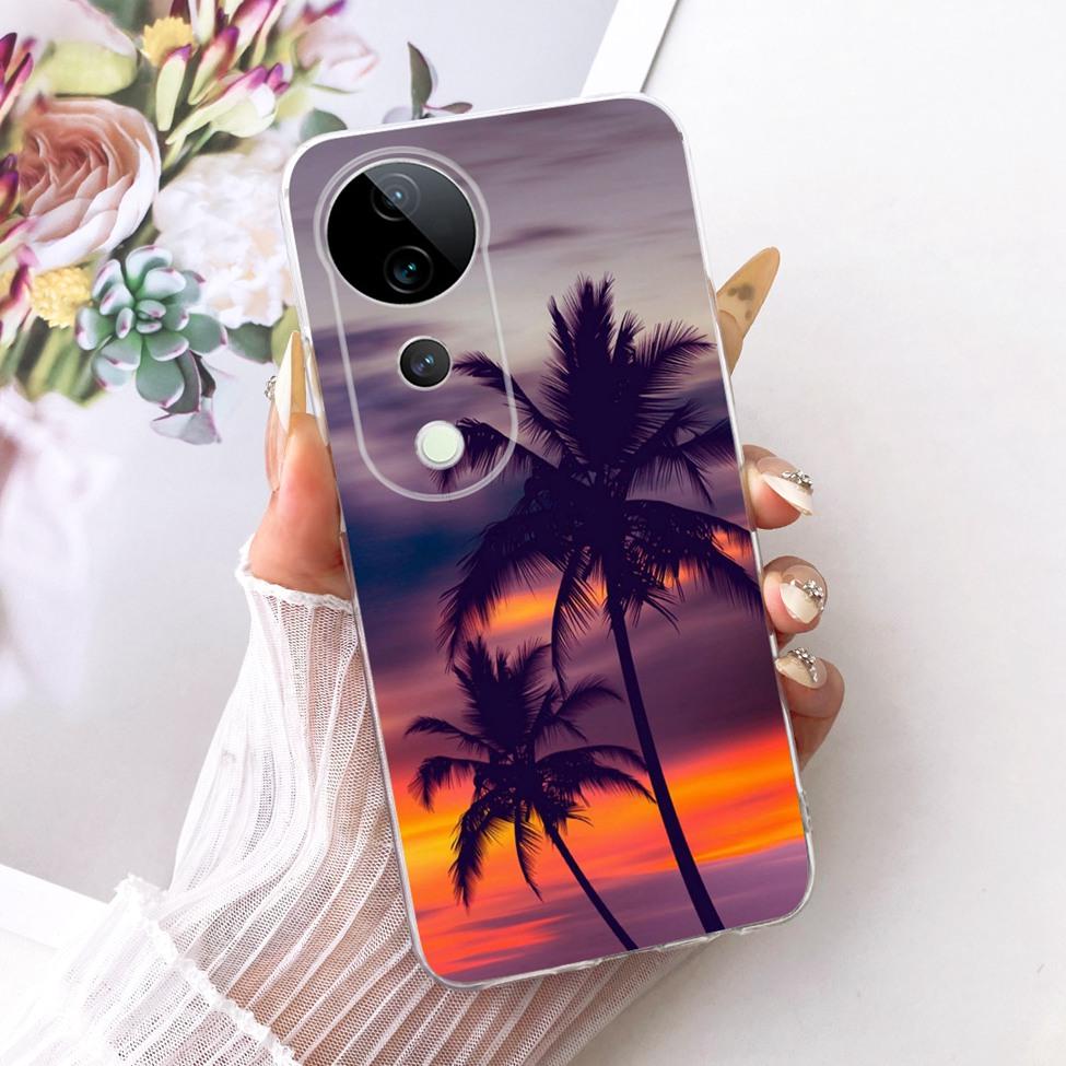 Casing For Vivo S19 Pro Clear Case Aesthetic Luxury Cute Fashion Flower Funny Painted Funda For Vivo S19Pro V2362A Cover