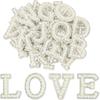 26Pcs A-Z Alphabe Rhinestone Letter Patches English Alphabet Pearl Alphabet Patch  Clothes