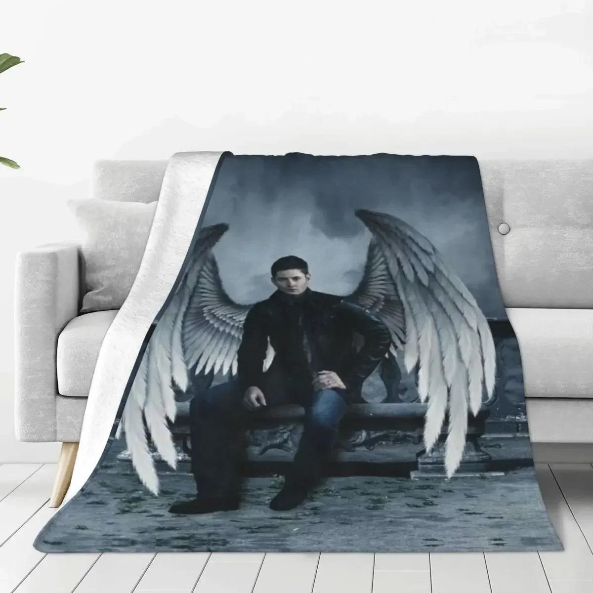 Supernatural Horror Movie Blanket Travel Flannel Throw Blanket Warm Soft Couch Chair Sofa Bed Design Bedspread Gift 75X95CM