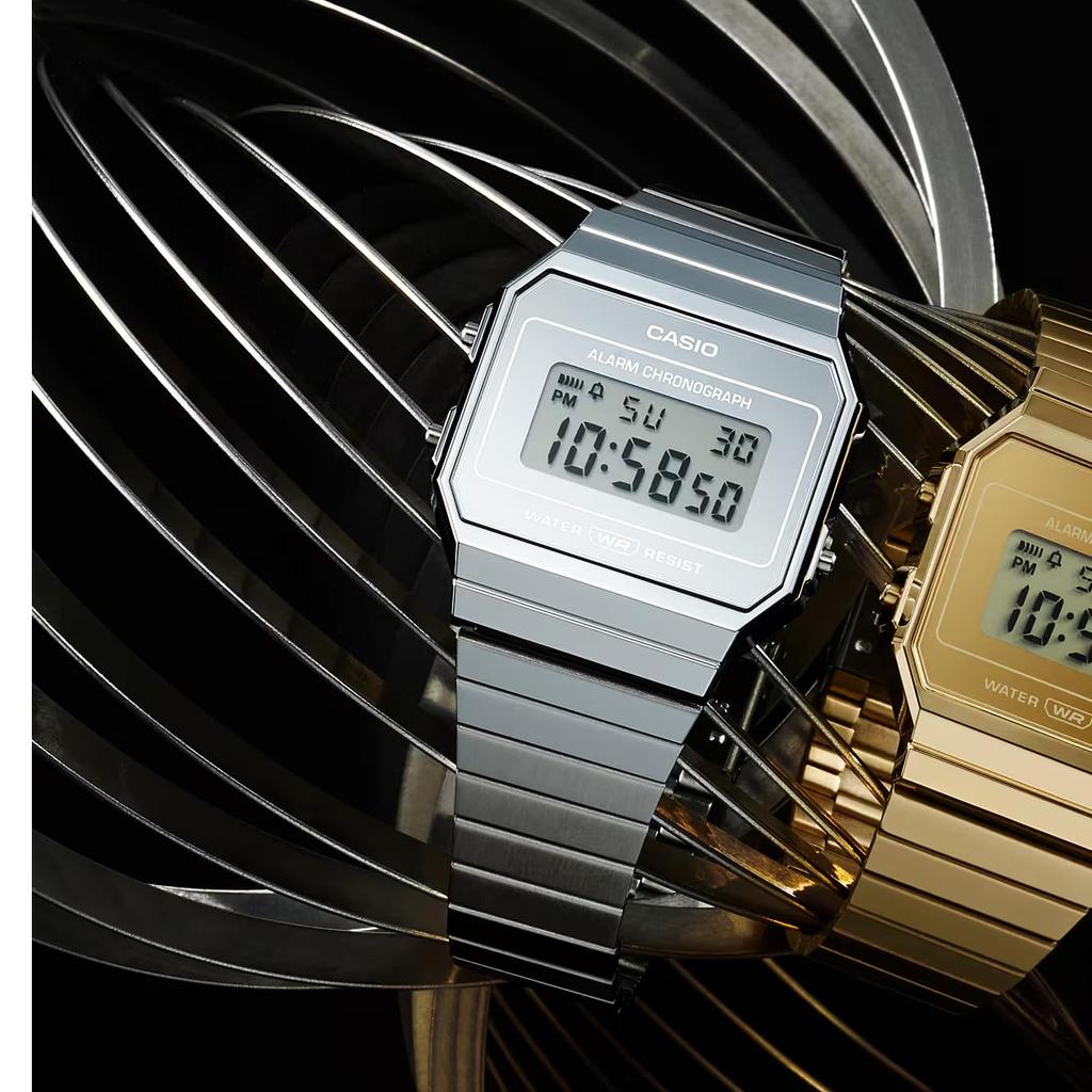 Casio Vintage Retro Modern Silver Watch Silver A700WEV-7AVT,