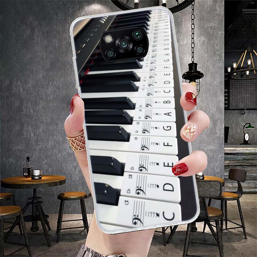 

Music Piano Keyboard Phone Case For Xiaomi Redmi 15C 15 13C 13 Poco X5 X6 X7 F7 Ultra M7 12C 12 10 10C 9C 9A 9T 9 Fundas Poco X3 Redmi 15C 4G